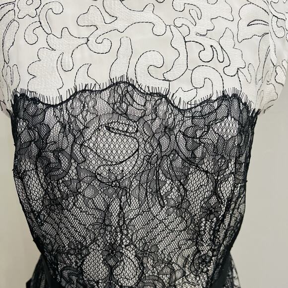 The Limited Scandal Collection Dress 6 Lace Black White Fitted NWT (A0126) - Picture 6 of 7